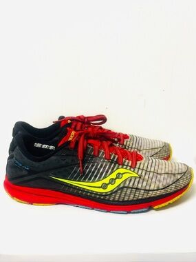 Saucony Men's Red and Black , Running Shoes, Lace Up, Size 8, Type A6, S29007-4.